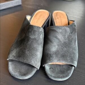 Halogen Black Suede Mules size 6.5